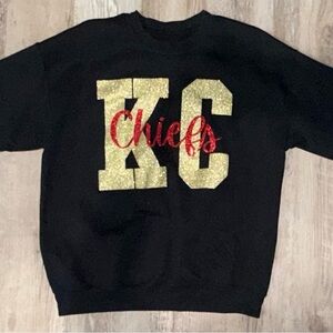 Women's Unisex Kansas City Chiefs Glitter Sweatshirt Size L